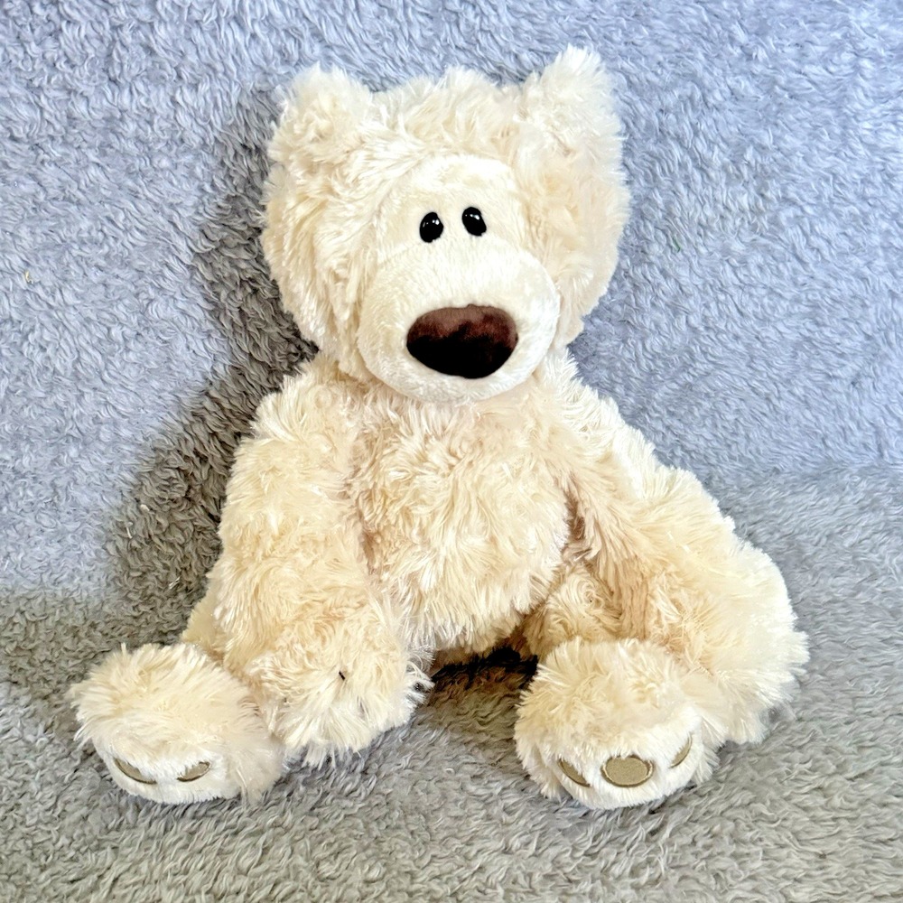 Gund Philibin Bear Plush 12" Cream Stuffed Animal Soft Toy Floppy Arms and Legs